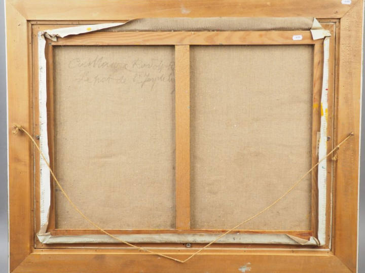 R. CAILLAUX. "Le Port de St Jean de Luz". Huile sur toile, signée en h