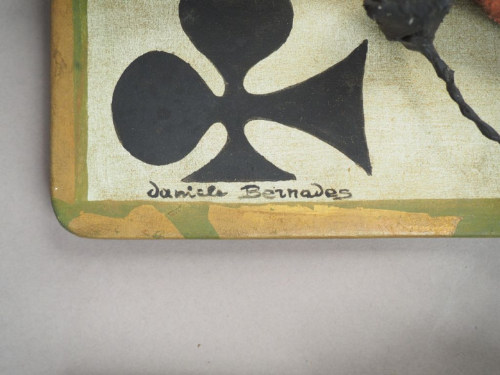 Danièle BERNADES. "Roi de carreau" et "Reine de trèfle" Paire de sujet