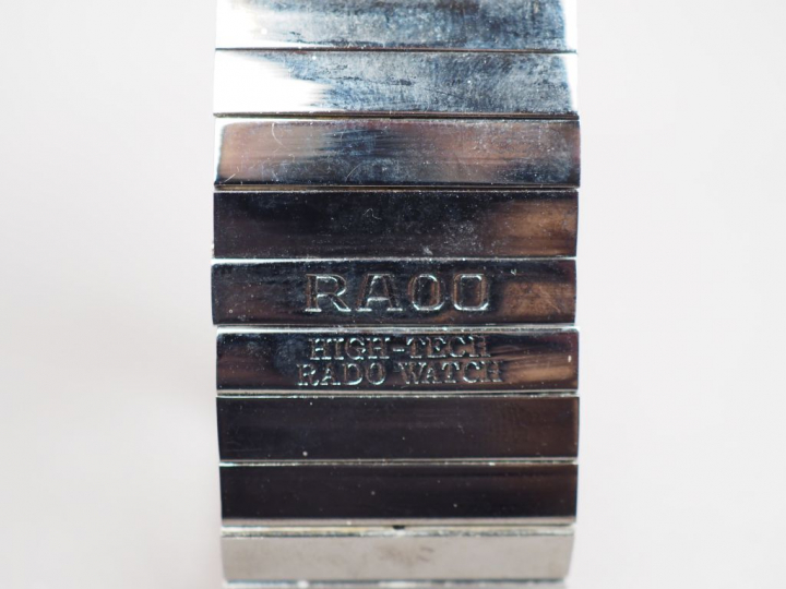 RADO.  Montre bracelet, modèle "Jubilé" hogh tech ceramics, cadran noi