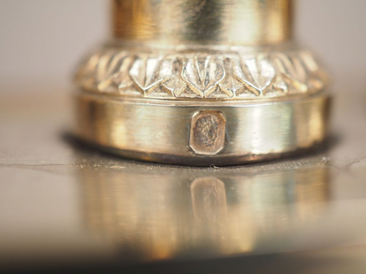 Garniture de table Restauration en argent, poinçon Vieillard.  Compren