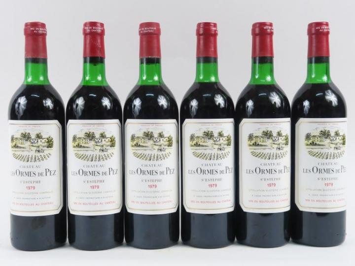 6 BOUTEILLES CHÂTEAU LES ORMES DE PEZ ST ESTEPHE - 1979 - LB