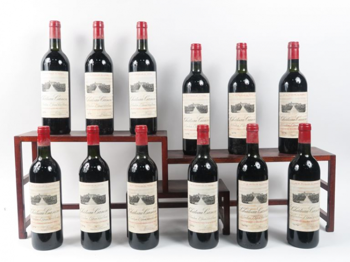 12 BOUTEILLES CHÂTEAU CANON 1er GCC ST EMILION - 1979 - CBO -  4 BG/5 