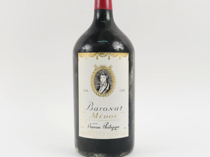 1 DOUBLE MAGNUM BARONAT MEDOC BARON PHILIPPE - 1988 - CBO