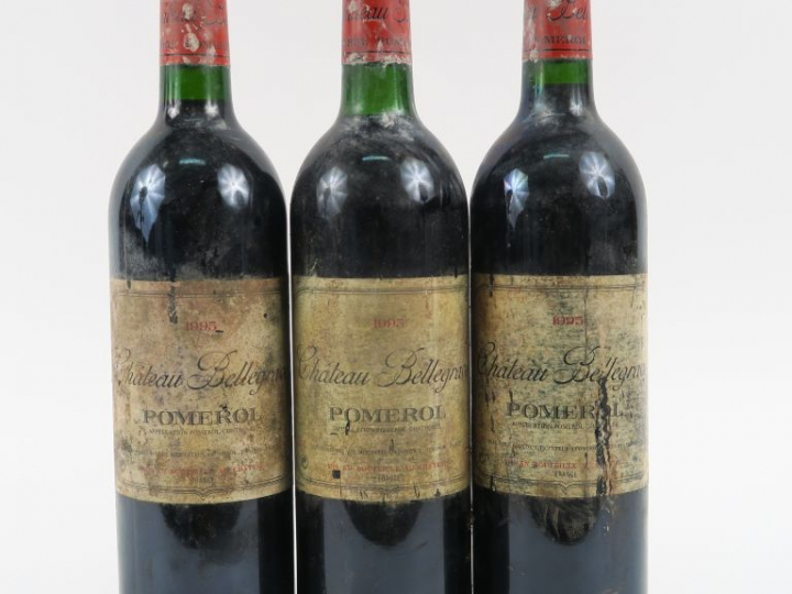 3 BOUTEILLES CHÂTEAU BELLEGRAVE POMEROL- 1995 - 1 BG/EA