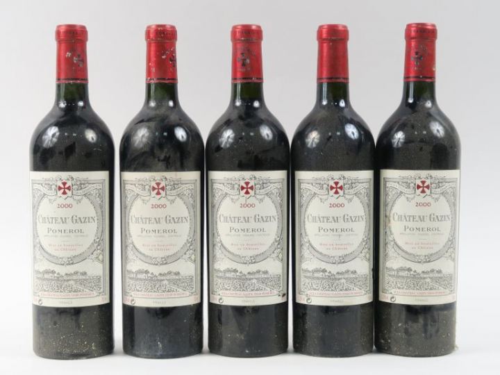 5 BOUTEILLES CHÂTEAU GAZIN POMEROL - 2000