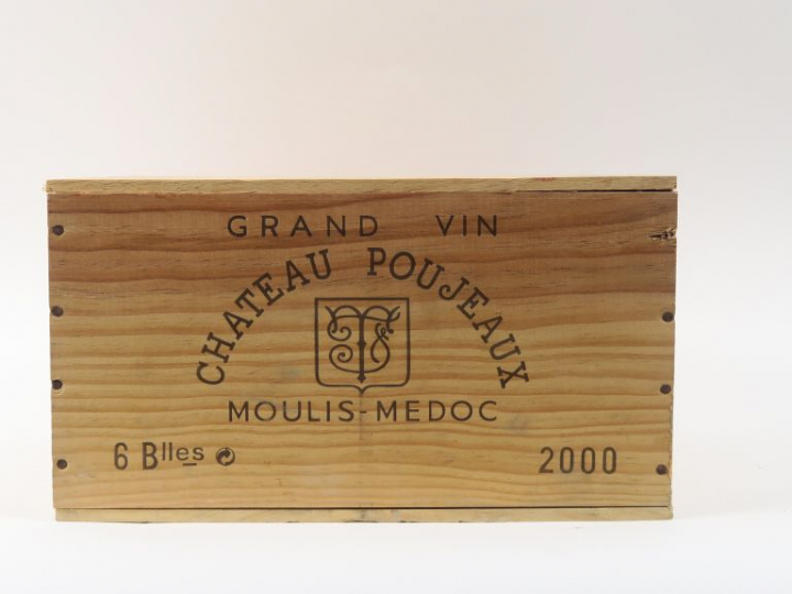 6 BOUTEILLES CHÂTEAU POUJEAUX MOULIS - 2000 - CBO