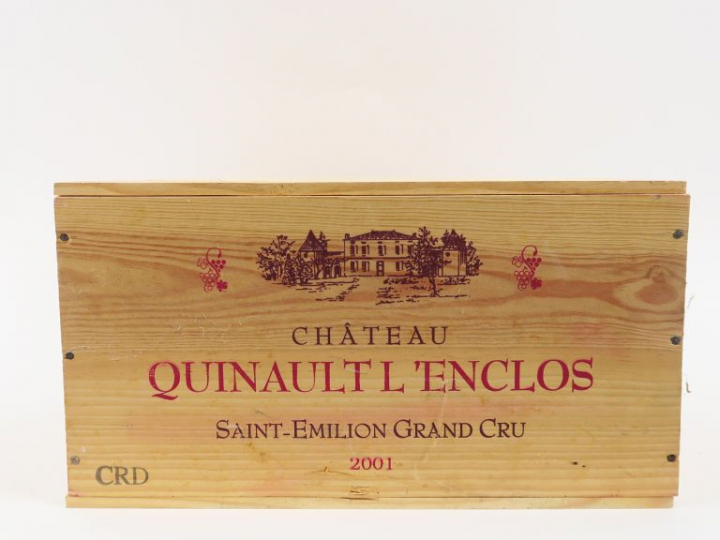 6 BOUTEILLES CHÂTEAU QUINAULT L'ENCLOS GC ST EMILION - 2001 - CBO