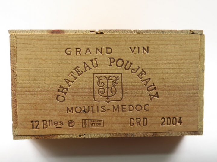 12 BOUTEILLES CHÂTEAU POUJEAUX MOULIS - 2004 - CBO