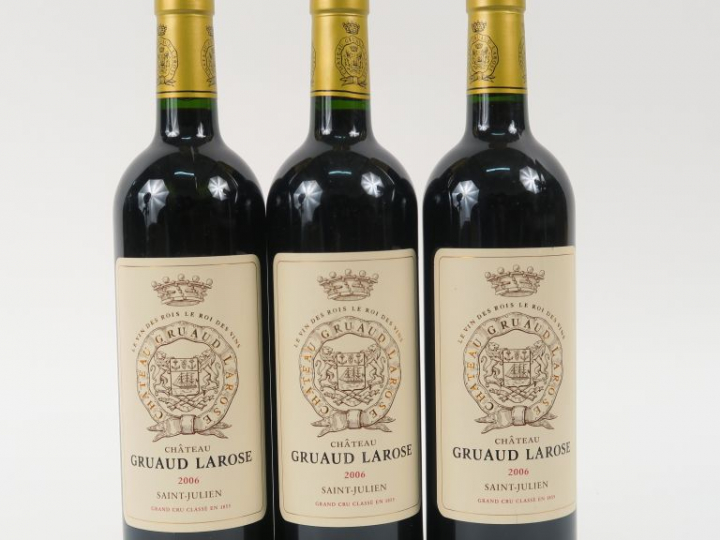 3 BOUTEILLES CHÂTEAU GRUAUD LAROSE GCC ST JULIEN - 2006