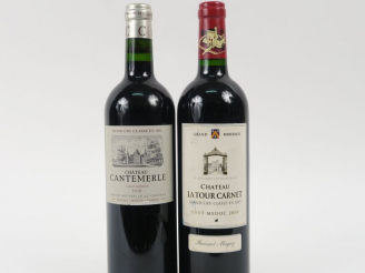 Vente aux enchères 2 BOUTEILLES GCC HAUT MEDOC : 1 CHÂTEAU CANTERMERLE 2010 - 1 CHÂTEAU L