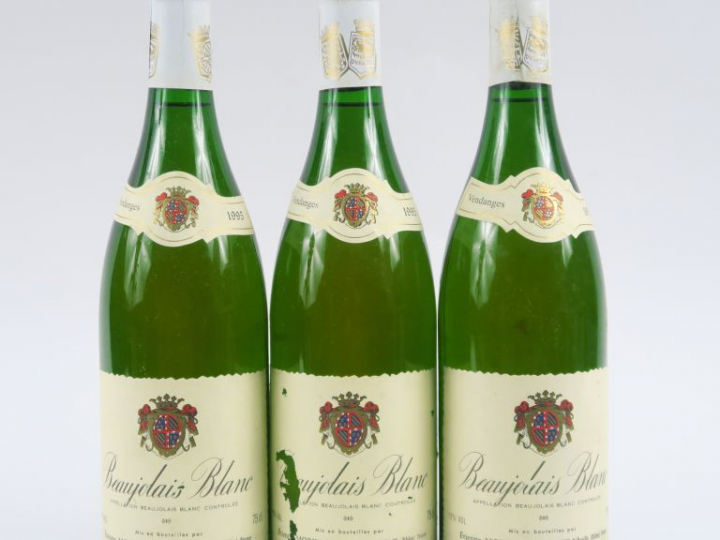 3 BOUTEILLES BEAUJOLAIS BLANC E. MORILLON - 1995