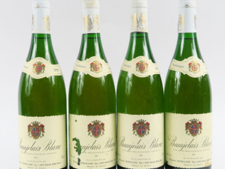 Vente aux enchères 4 BOUTEILLES BEAUJOLAIS BLANC E. MORILLON - 1995