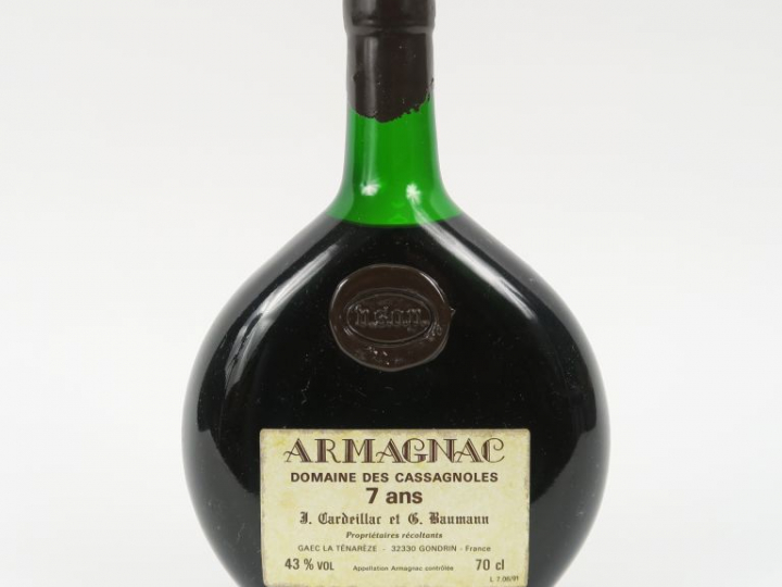 1 BOUTEILLE ARMAGNAC 'DOMAINE DES CASSAGNOLS' 7 ANS 43°
