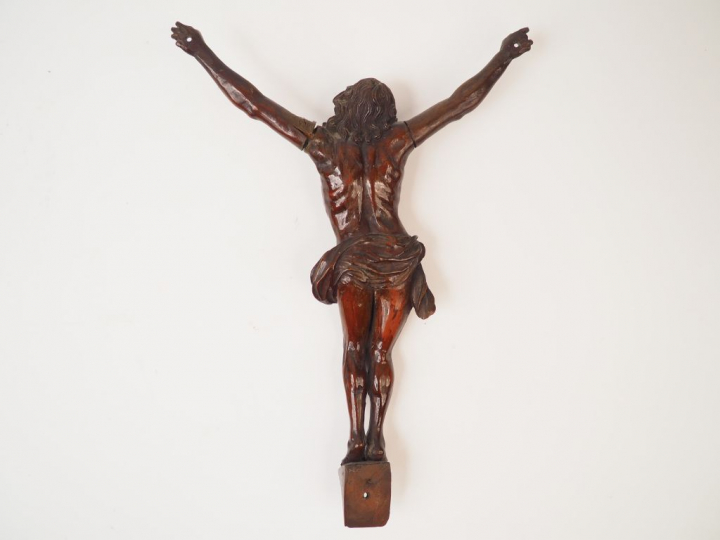 Ecole début XIXème  "Christ" Sculpture en bronze à patine médaille. H.