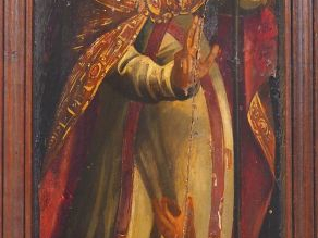 Ecole flamande vers 1600.  « Sainte Madeleine » et « Saint évêque » Hu