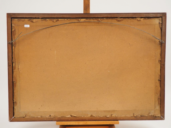 	Etienne CHEVALIER  « Le pont sur L’Agout » Huile sur carton. Non sign