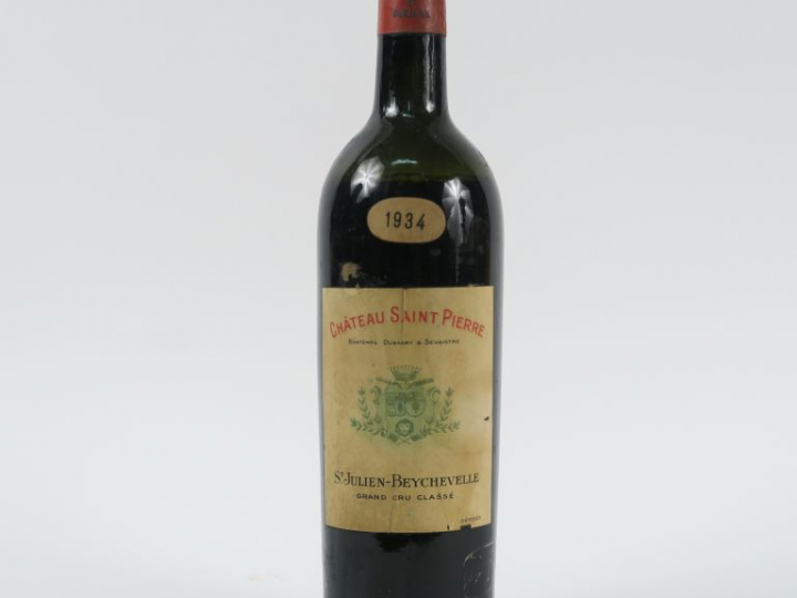 1 BOUTEILLE CHÂTEAU SAINT PIERRE GCC ST JULIEN - 1934 - BEP