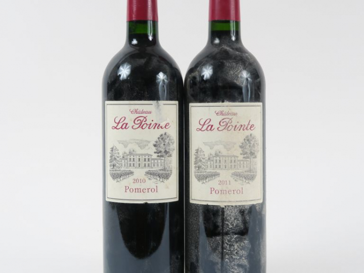2 BOUTEILLES CHÂTEAU LA POINTE POMEROL - 1 de 2010 ELA/1 de 2011