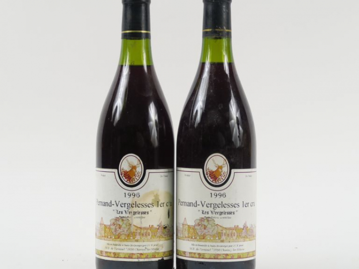 2 BOUTEILLES PERNAND VERGELESSES 1er CRU 'LES VERGELESSES' - 1996