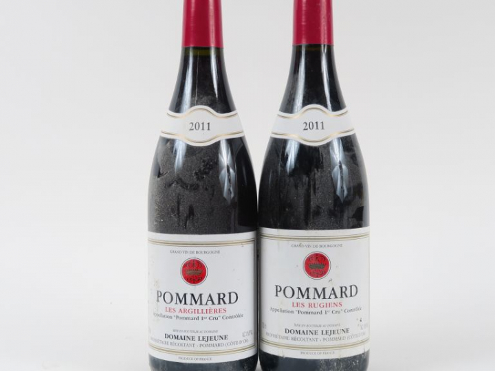 2 BOUTEILLES POMMARD 1er CRU D. LEJEUNE - 2011 - 1 'LES ARGILIERES'/1 