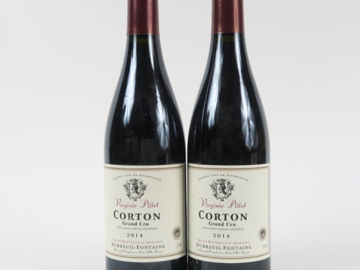 2 BOUTEILLES CORTON GC 'V. PILLET' DOMAINE DUBREUIL FONTAINE - 2014
