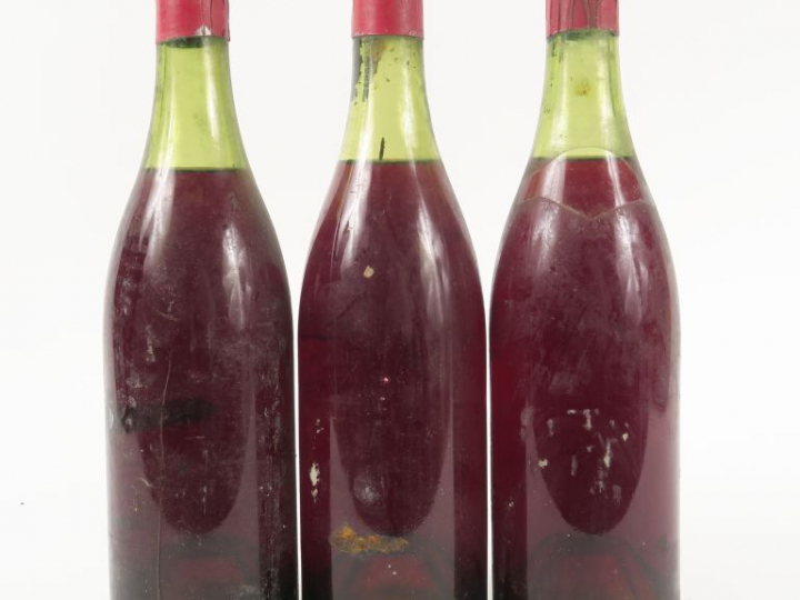 3 BOUTEILLES BOURGOGNE ANNEES 50 - 5 CM/ SE