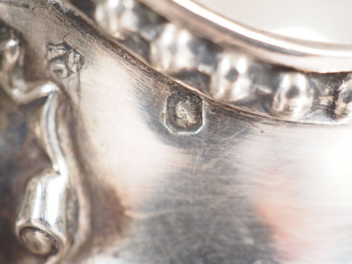 Service à thé deux pièces Napoléon III en argent, poinçon Minerve, mod