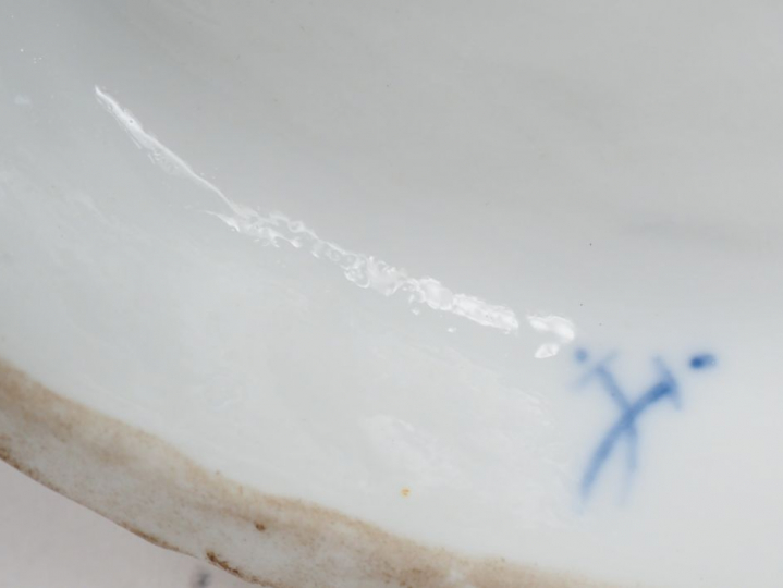 Groupe XIXème en porcelaine polychrome de Saxe. 'Musiciens'. Dim. : 21