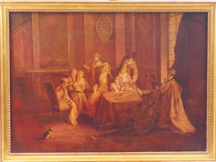 	Ecole française début XIXème. 'Nymphes au bain' et 'La lecture du bil