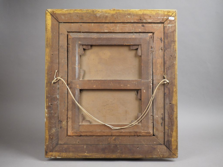 Ecole française début XIXème. 'Portrait de jeune femme à l'antique'. H