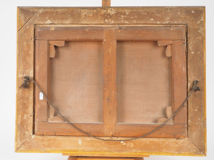 Giuseppe CANELLA  "Route de Rocquemont à Luzarches". (les halles et le