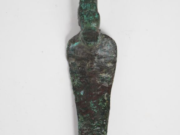 Uraeus en bronze. Egypte, Basse Epoque. Accidents et oxydation. H. : 1