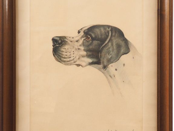 Léon DANCHIN "Vol de canards" et "Chien de chasse" Deux différentes gr