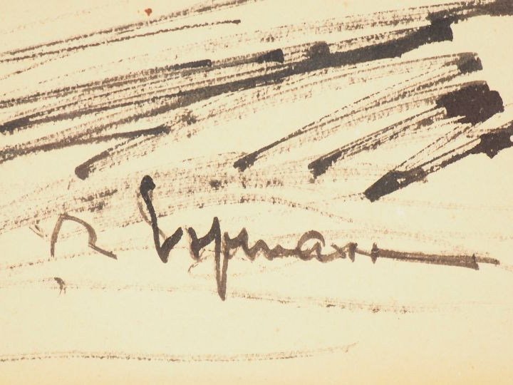 Raymond ESPINASSE  "Toulouse" Dessin à l'encre. Signé en bas à droite.