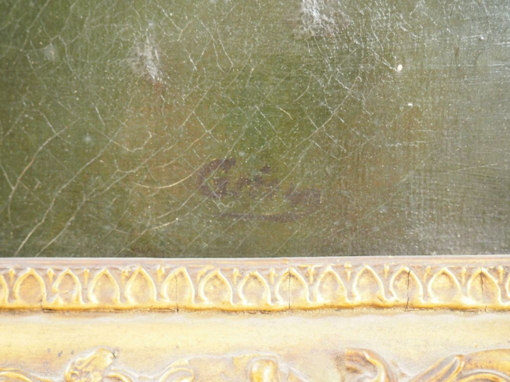 F. A. GRISON (1845-1885) "Nature morte au livre et à l'encrier" Huile 