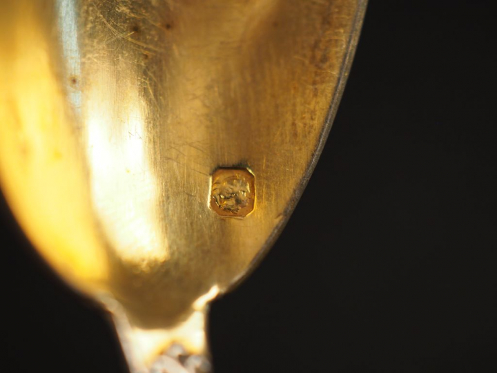 CARDHEILAC Cuillère à sauce en argent, poinçon Minerve.  Long. 17,5 cm