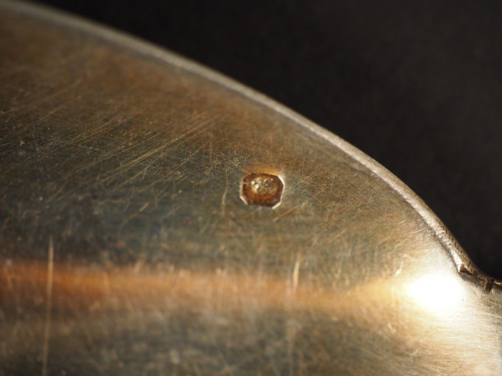 Couvert à servir la salade en argent, poinçon Minerve. Poids. 149 g