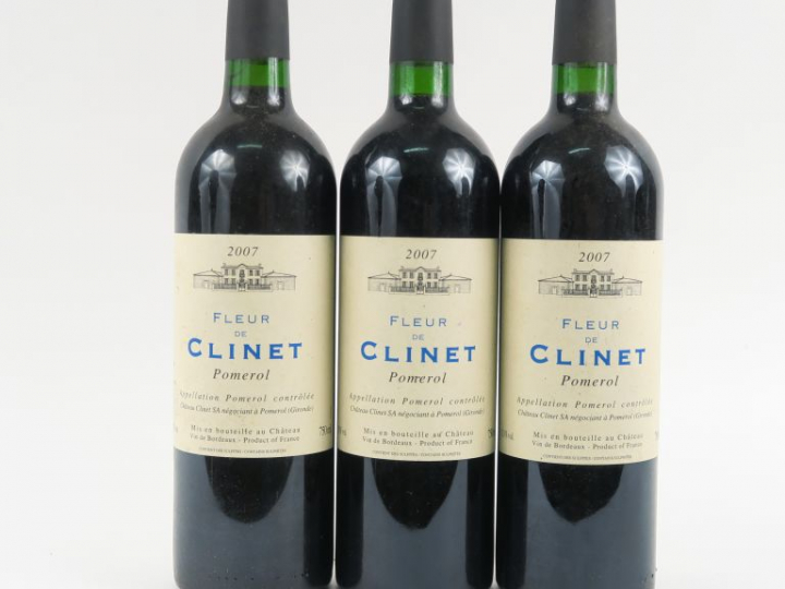 3 BOUTEILLES FLEUR DE CLINET POMEROL - 2007