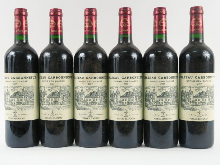 6 BOUTEILLES CHÂTEAU CARBONNIEUX GCC GRAVES - 2007