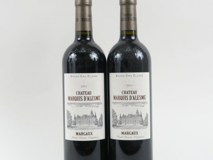 2 BOUTEILLES CHÂTEAU MARQUIS D'ALESME GCC MARGAUX - 2011