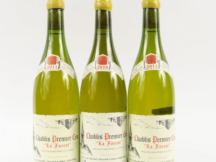 3 BOUTEILLES CHABLIS 1er CRU 'LA FOREST' V. DAUVISSAT - 1 de 2010/2 de