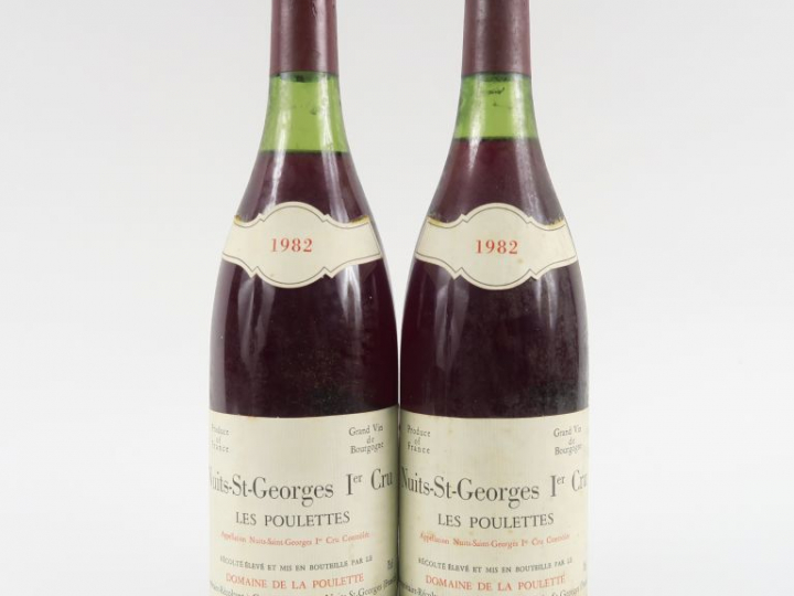 2 BOUTEILLES NUITS ST GEORGES 1er CRU 'LES POULETTES' DOMAINE DE LA PO