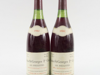 Vente aux enchères 2 BOUTEILLES NUITS ST GEORGES 1er CRU 'LES POULETTES' DOMAINE DE LA PO
