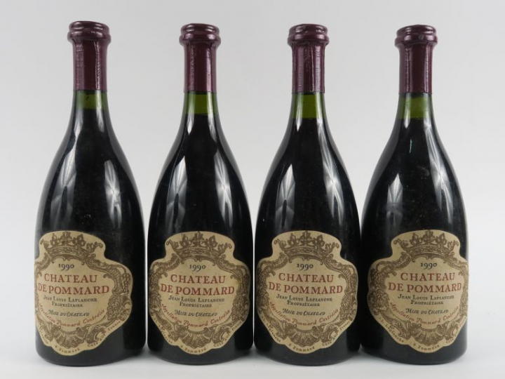4 BOUTEILLES CHÂTEAU DE POMMARD - 1990