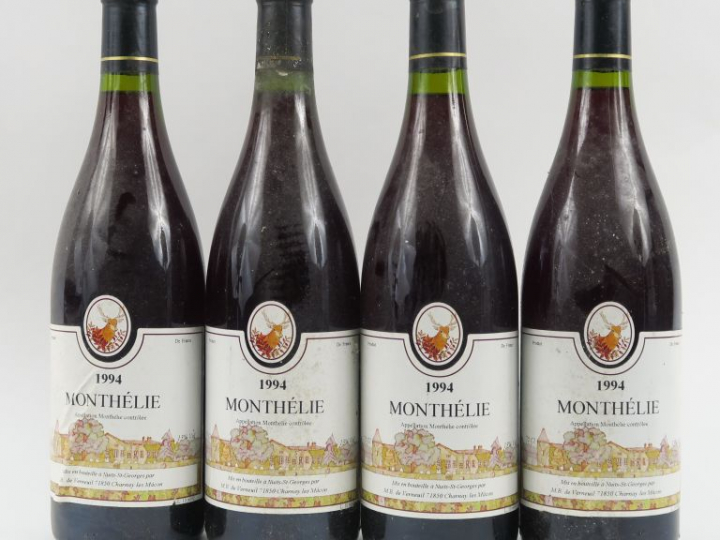 4 BOUTEILLES MONTHÉLIE M.B. de VERNEUIL - 1994