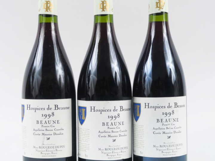 3 BOUTEILLES BEAUNE 'CUVÉE MAURICE DROUHIN' HOSPICES DE BEAUNE M. ROUG