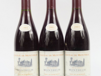 Vente aux enchères 3 BOUTEILLES MONTHÉLIE CHÂTEAU DE MONTHELIE E. DE SUREMAIN - 2001