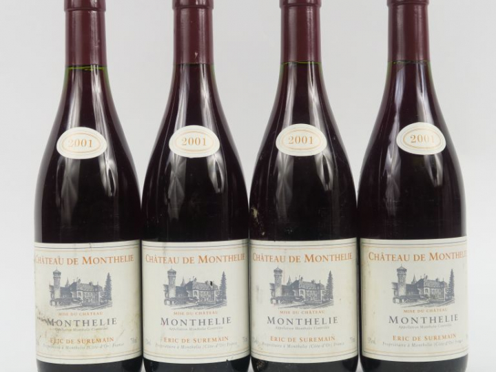 4 BOUTEILLES MONTHÉLIE CHÂTEAU DE MONTHELIE E. DE SUREMAIN - 2001