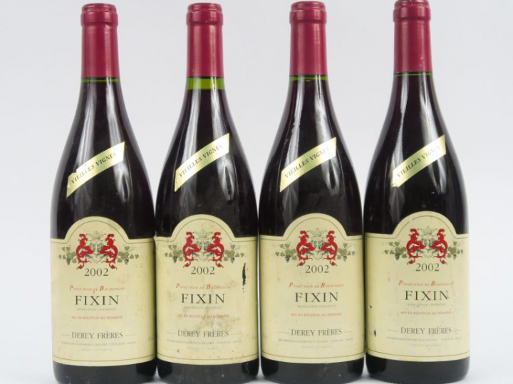 4 BOUTEILLES FIXIN 'VIEILLES VIGNES' DEREY FRERES - 2002