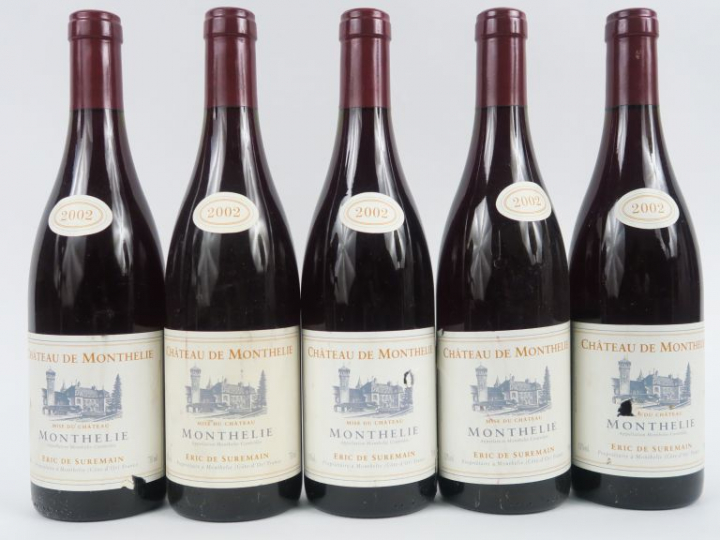 5 BOUTEILLES MONTHÉLIE CHÂTEAU DE MONTHELIE E. DE SUREMAIN - 2002